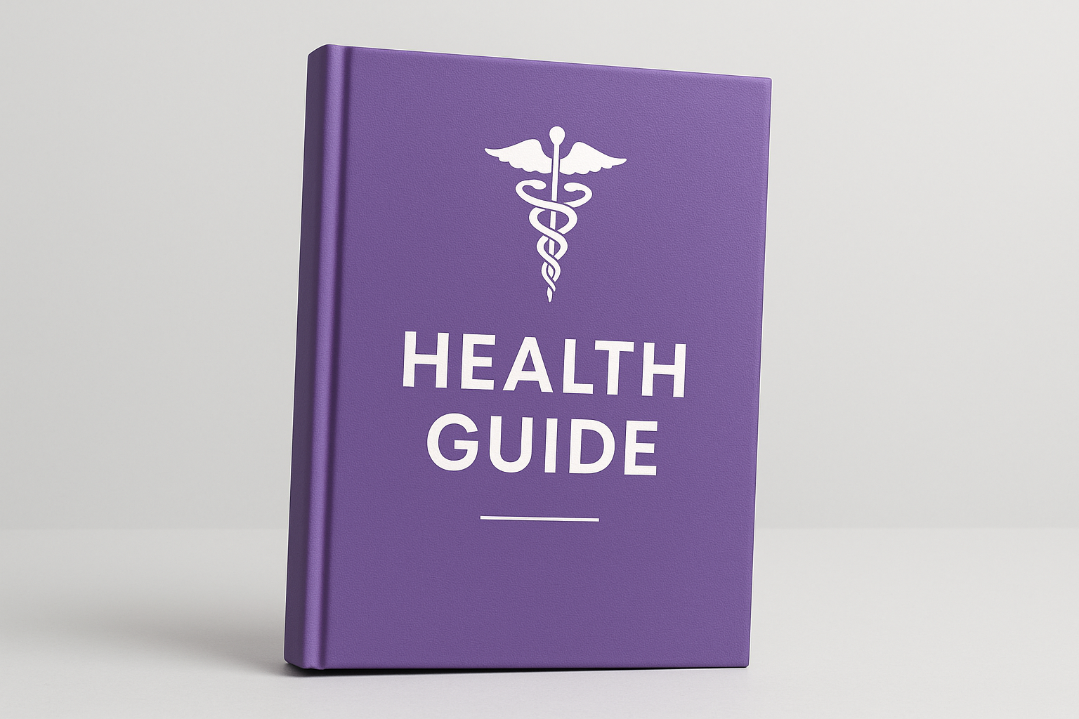 purple violet book that looks like a health guide